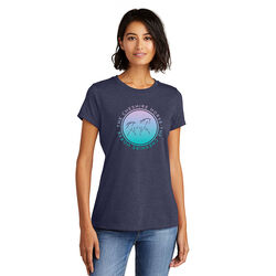 The Cheshire Horse Logo Gradient Tee - Navy