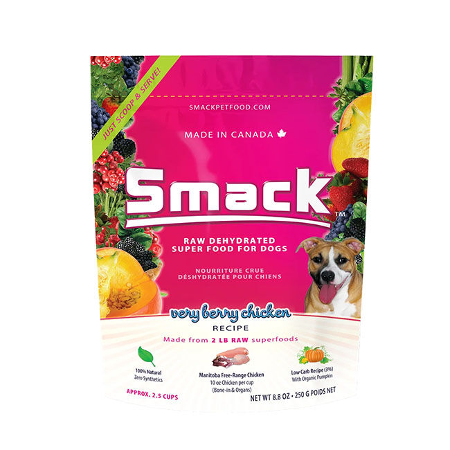 Smack Raw Dehydrated Super Food for Dogs - Very Berry Chicken Recipe image number null