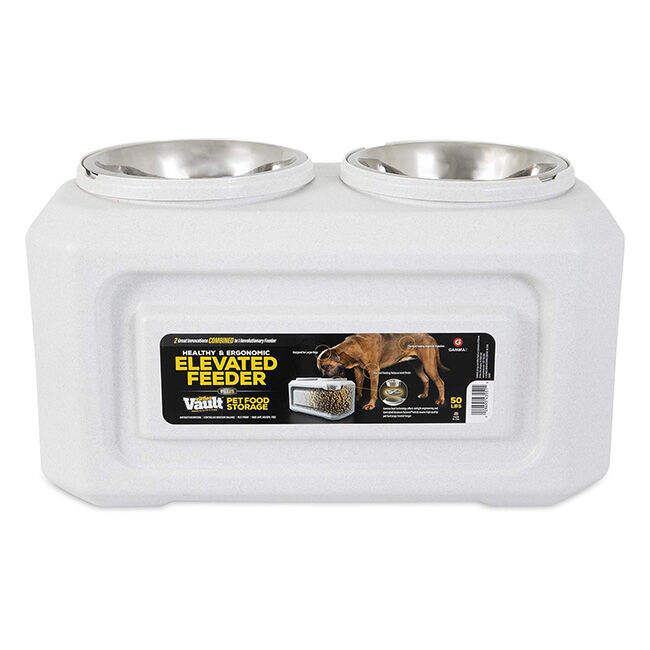 Vittles Vault Elevated Storage Dog Feeder 50 lb Capacity The