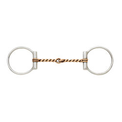 Turn-Two Equine Stainless Steel Copper Twisted Wire D-Ring Bit