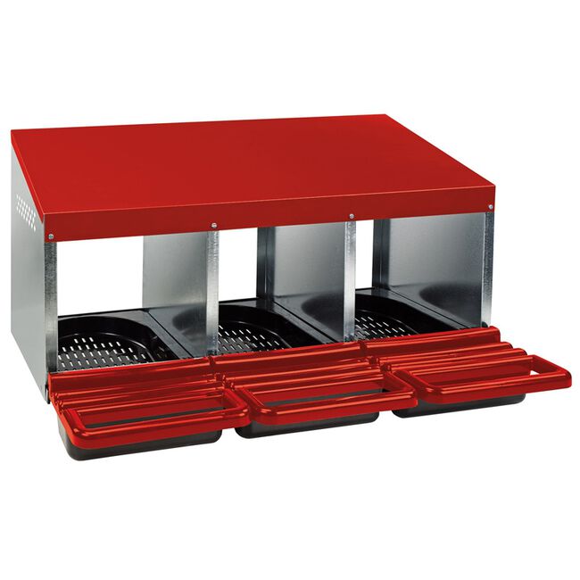 Miller Manufacturing Galvanized Nesting Box with Basket - Triple image number null