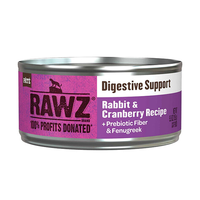 RAWZ Digestive Support Cat Food - Rabbit & Cranberry - 5.5 oz image number null