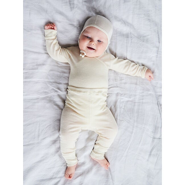 Ruskovilla Baby Wool/Silk Blend Bodysuit - Natural image number null