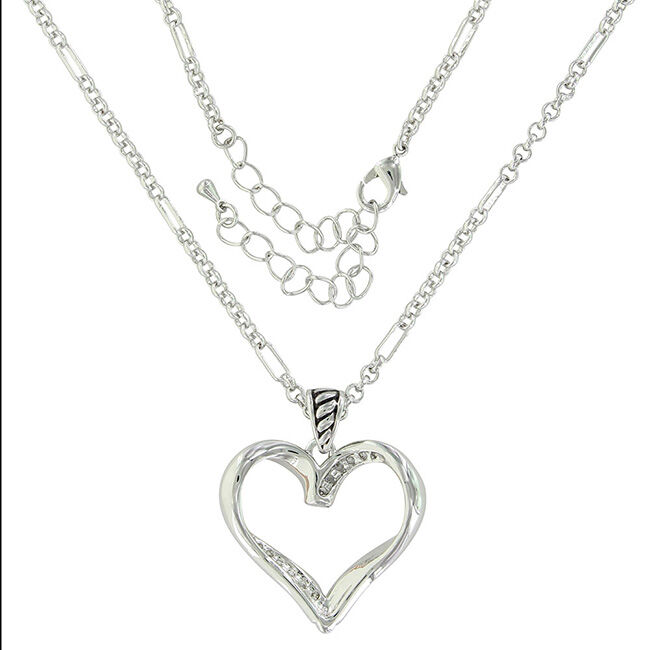 Montana Silversmiths Facets of Love Rose Gold Heart Necklace image number null
