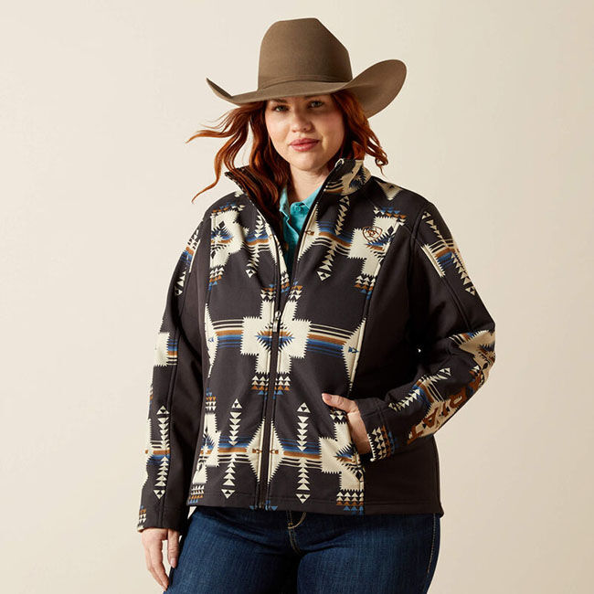 Ariat Women's Logo Softshell Print Jacket - Thornstone Print image number null