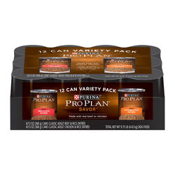 Purina Pro Plan Adult Savor Wet Dog Food - 12 Can Variety Pack