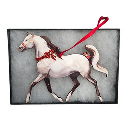 Classy Equine Ornament - Gray Arabian
