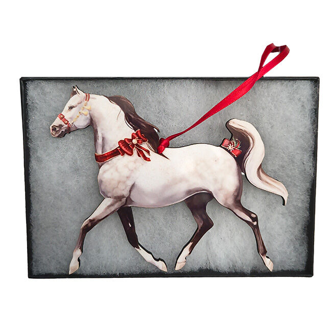 Classy Equine Ornament - Gray Arabian image number null