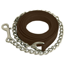 Gatsby Leather Lead with 30" Chain - Havana