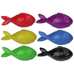 Multipet Lobberz Rubber Fish Toy - Assorted Colors
