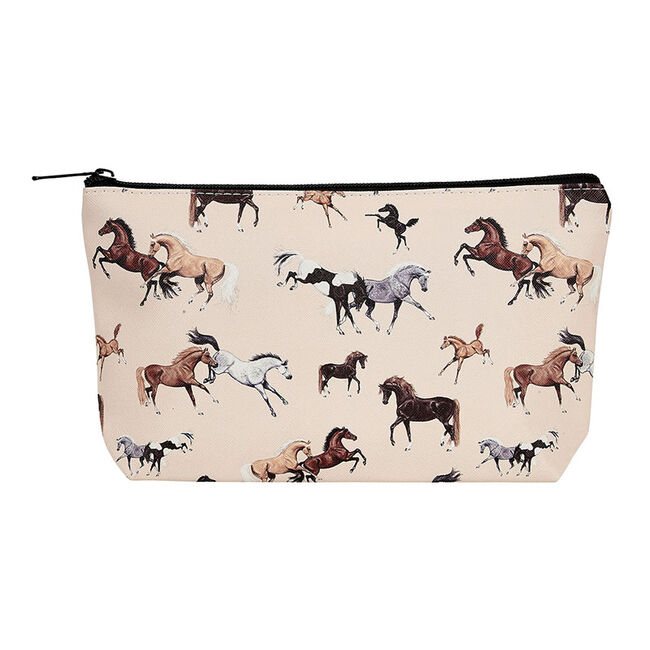 AWST Small Cosmetic Case - Lila Horses All Over image number null