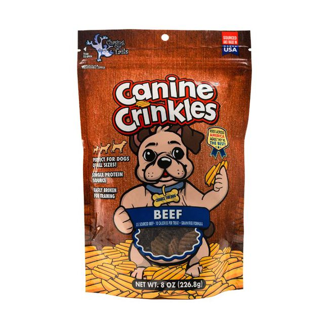 Chasing Our Tails Canine Crinkles - Beef - 8 oz image number null