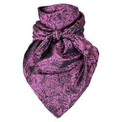 Wyoming Traders Wild Rag Baroque Silk Scarf - Blackberry