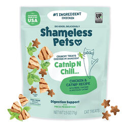 Shameless Pets Crunchy Cat Treats - Catnip N Chill with Real Chicken & Catnip - 2.5 oz