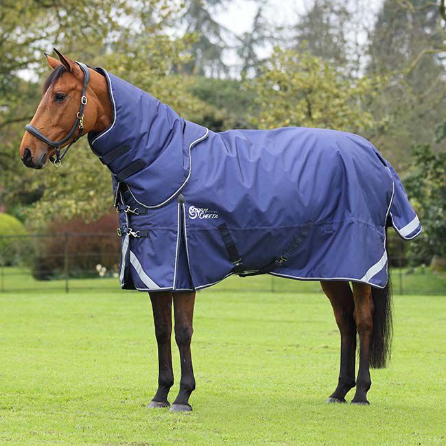 Shires StormCheeta 200g Rug & Neck Set - Navy image number null