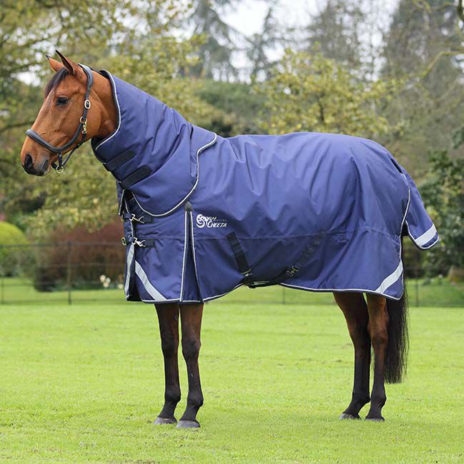 Shires StormCheeta 200g Rug and Neck Set - Navy image number null