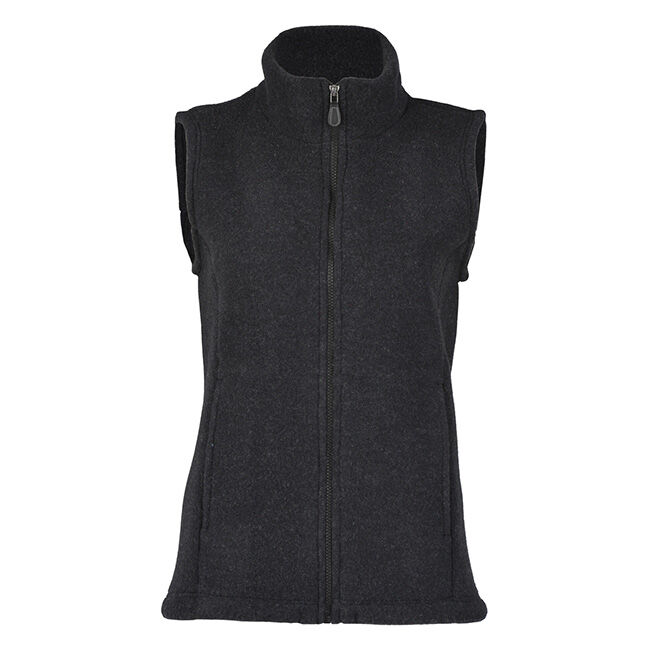 Engel Women's 100% Merino Wool Vest - Black Melange image number null