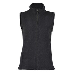 Engel Women's 100% Merino Wool Vest - Black Melange