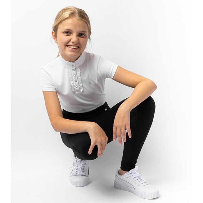 Horze Kids' Dea Winter Thermo Full Seat Tights - Caviar image number null