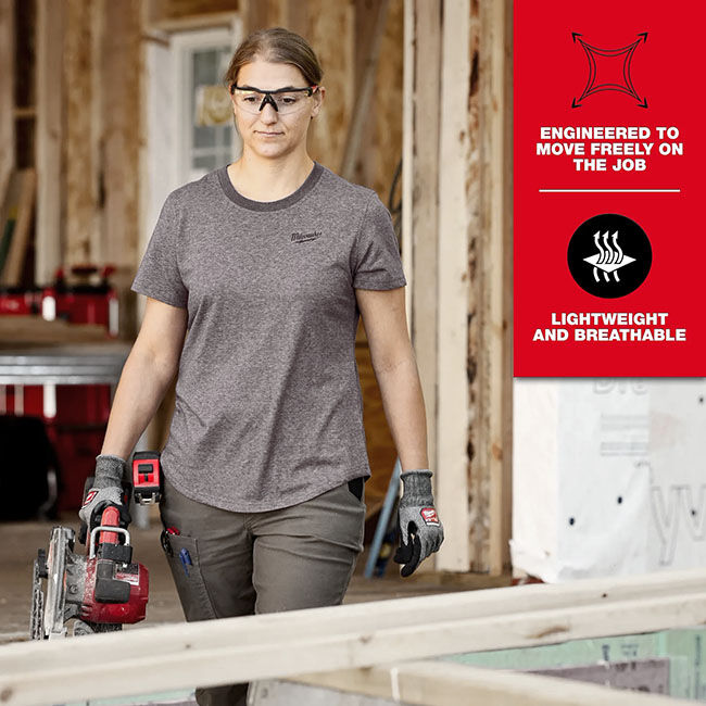 Milwaukee Women's FREEFLEX Hybrid Tee - Gray image number null