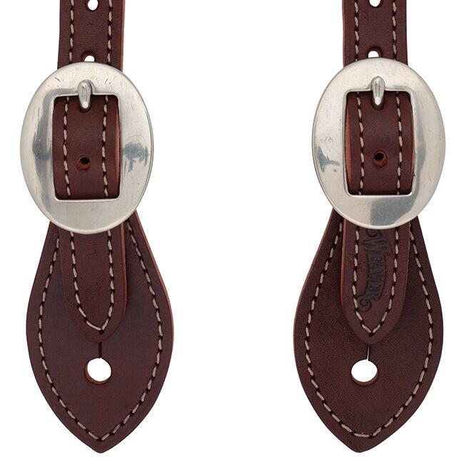 Weaver Equine Men's Burgundy Latigo Leather Spur Straps image number null