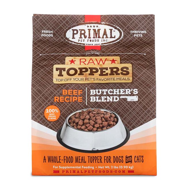 Primal Pet Butchers Topper 2 lb - Beef image number null