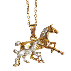 Finishing Touch of Kentucky Necklace - Two-Tone Mare & Foal