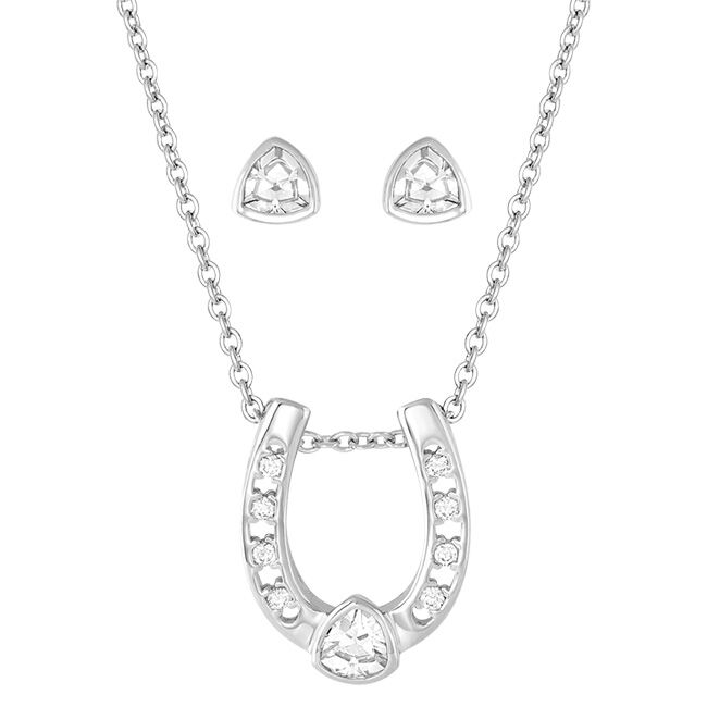 Montana Silversmiths Lucky Trillion Treasure Horseshoe Jewelry Set image number null