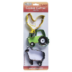 Tough1 3-Piece Cookie Cutter Collection - Chicken, Tractor & Sheep