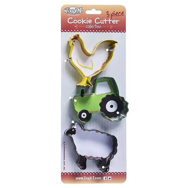 Tough1 3-Piece Cookie Cutter Collection - Chicken, Tractor & Sheep image number null