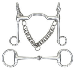 Shires Fixed Cheek Weymouth & Bradoon Set
