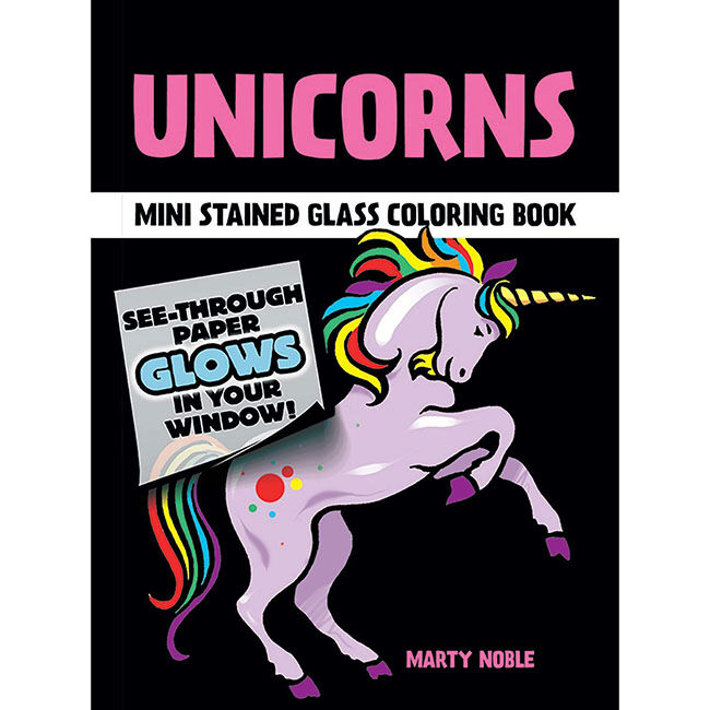 Unicorns Mini Stained Glass Coloring Book image number null