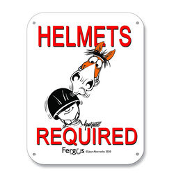 Kelley and Company "Helmets Required" Fergus Sign