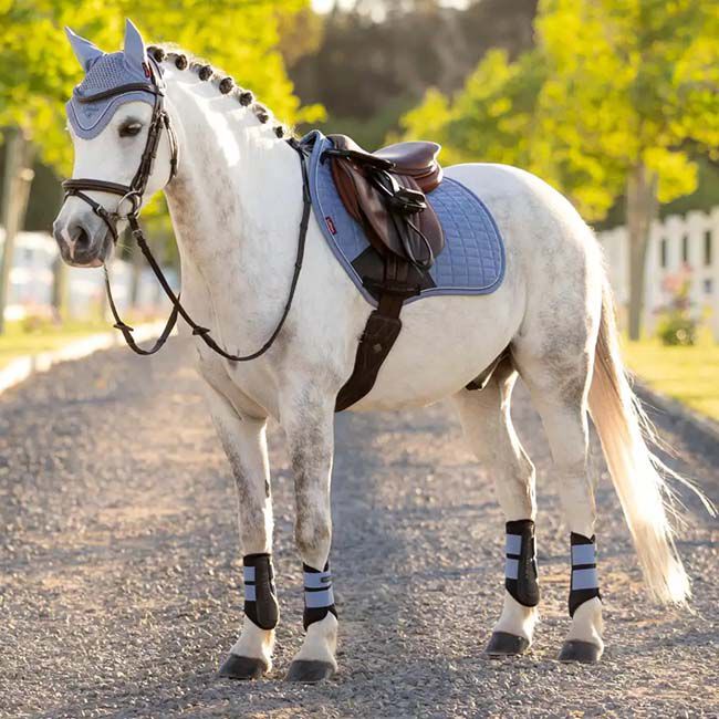 LeMieux Mini Suede Close Contact Square Pad - Powder Blue image number null