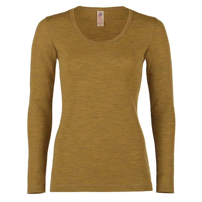 Engel Women's 100% Wool Long-Sleeve Shirt - Saffron Melange image number null