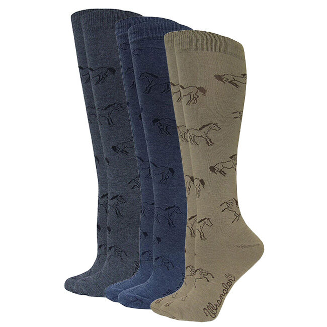 Wrangler Women's Horse Knee High Socks image number null