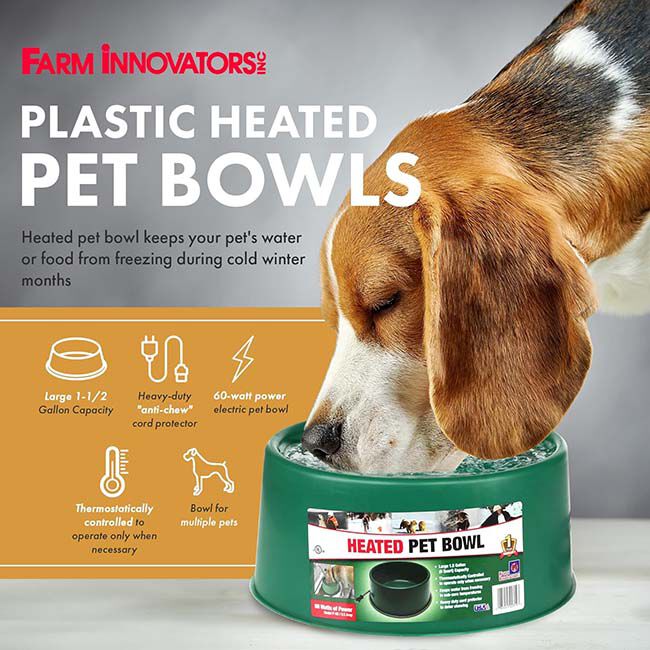 Farm Innovators Heated Pet Bowl - 1.5 Gallon Capacity - Green image number null