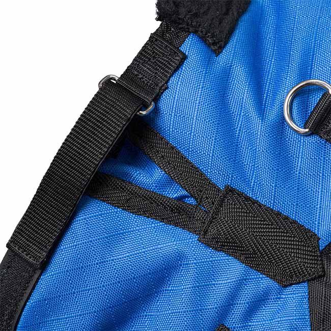 Tough1 1200D Mini Turnout Blanket with Belly Wrap & Snuggit - Royal Blue image number null