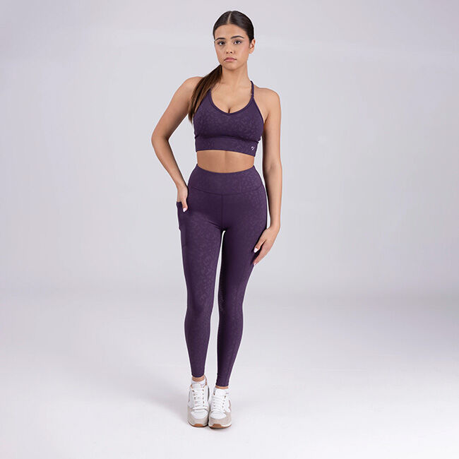 Shires Aubrion Women's Non-Stop Riding Tights - Purple - Closeout image number null