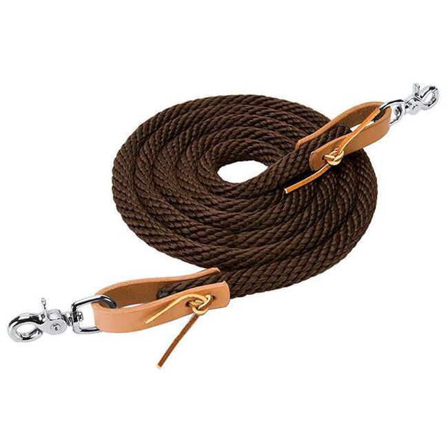 Weaver 8' Poly Roper Rein, Brown image number null