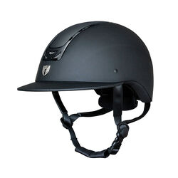 Tipperary Royal Helmet with Wide Brim - Matte Black with Glossy Trim