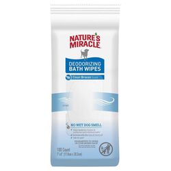 Nature's Miracle Fresh & Clean Deodorizing Dog Bath Wipes 100 ct