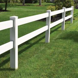 Barrette Outdoor Living Ranch Rail Vinyl Fencing - White