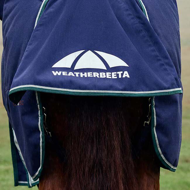 WeatherBeeta ComFiTec Plus Dynamic Turnout Detach-a-Neck (0g Fill) - Navy/Forest Green image number null