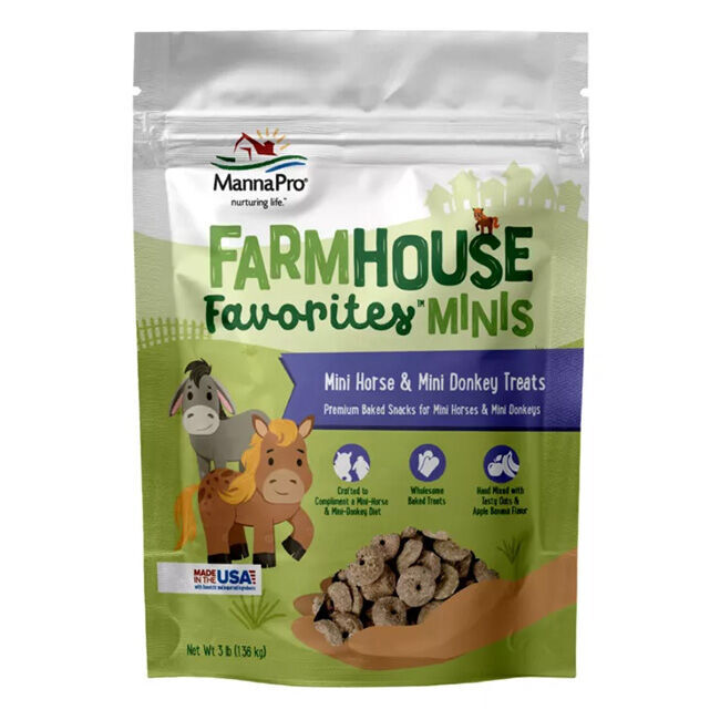 Manna Pro Farmhouse Favorites Minis - Mini Horse & Mini Donkey Treats - 3 lb image number null