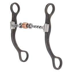 Weaver Equine Professional Shank Bit with Sweet Iron 3-Piece Twisted Wire Chain Mouth