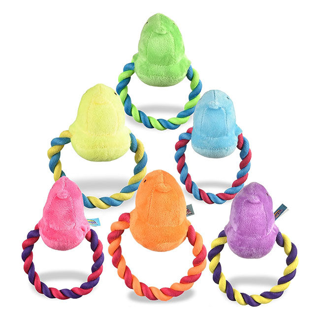 Peeps Easter Chick Rope Toy for Dogs - Assorted Colors image number null