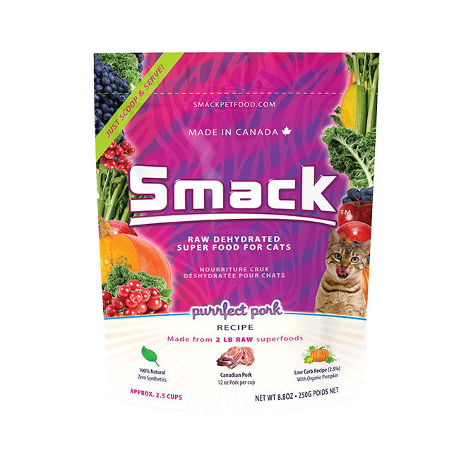 Smack Raw Dehydrated Super Food for Cats - Purrfect Pork Recipe - 8.8 oz image number null