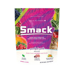 Smack Raw Dehydrated Super Food for Cats - Purrfect Pork Recipe - 8.8 oz