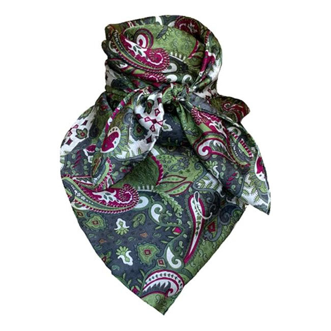 Wyoming Traders Wild Rag Paisley Silk Scarf - Watermelon image number null